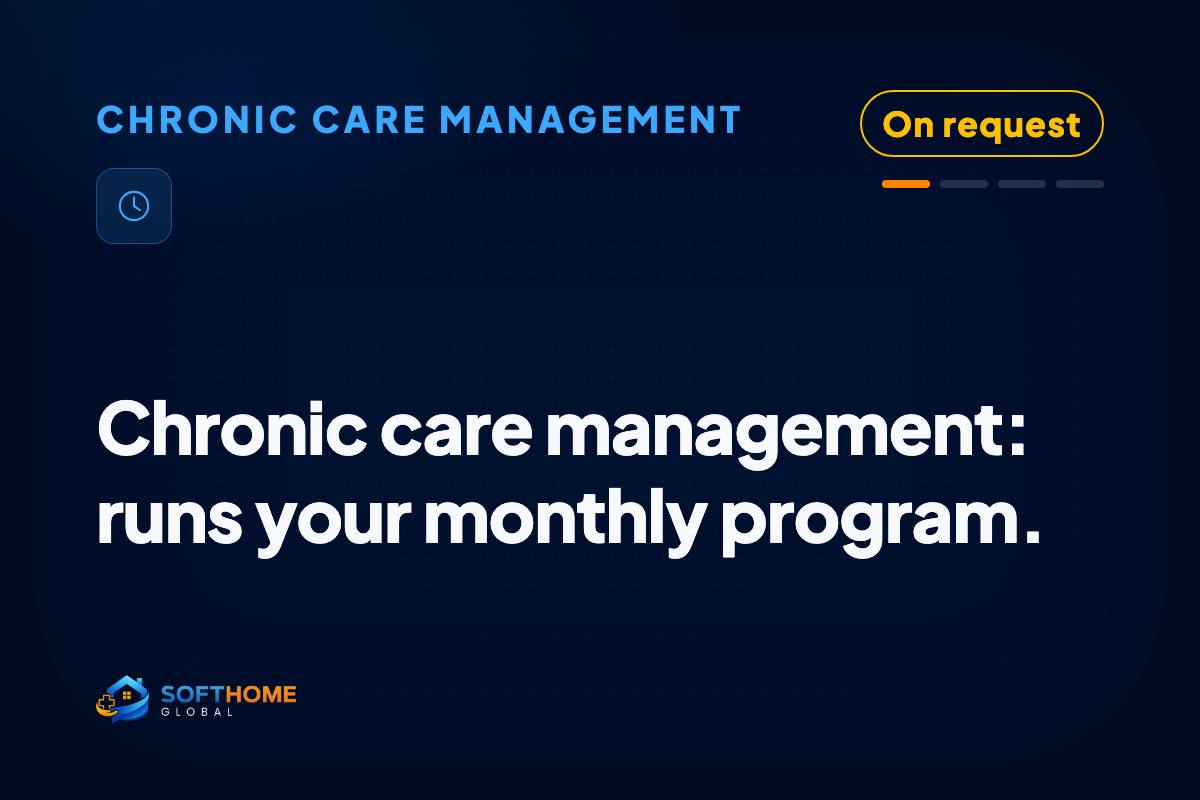 Chronic-care programs pay practices monthly for managing patients with ongoing conditions; this person makes monthly outreach calls, logs every minute of work against the patient, and hands your clinician a care plan to sign.