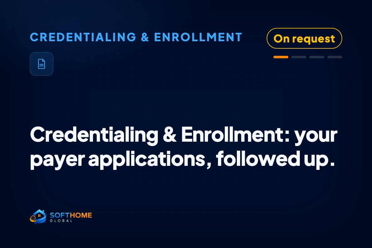 Prepares and submits a provider's payer applications and enrollment paperwork, then follows up with each payer until an effective date is issued.